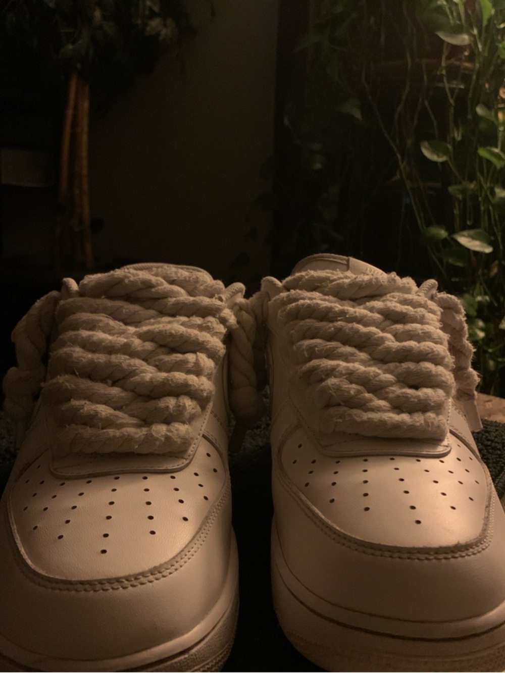Nike Cream Low-Top Sneakers with Braided Rope Laces